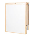 roba Wandwickelregal + Wickelauflage roba Style grau - Klappbar & platzsparendes Wickelregal zur Wandmontage - Wickeltisch mit 2 Ablagefächer - Holz natur