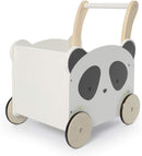 labebe Kinder Lauflernwagen Holz, Baby Panda Lauflernhilfe Mit Stauraum für 1-3 JahreGehfrei/Laufwagen/Toddler Push & Pull Toys/Spielzeug/Kinderwa...