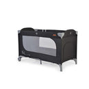 Cangaroo Reisebett Skyglow Laufstall 2 Räder mit Bremsen Matratze Seiteneingang, Farbe:schwarz