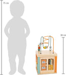 small foot Motorikwürfel "Safari" aus Holz, Lernspielzeug für Babys und Kleinkinder, 5 Seiten, ab 12 Monaten, 11960