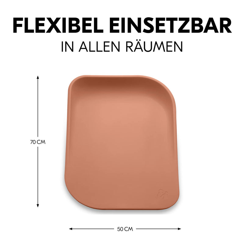 hauck Baby Wickelauflage Change N Clean, Keil Wickeltischunterlage 50 x70 cm, Wickelmatte Schadstofffrei, Abwaschbar, Hygienisch, Wickelmulde bis 25 kg, Pflegeleicht (Cork)