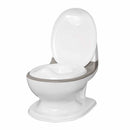 Nuby Dr. Talbot's - My Real Potty - Kinder Töpfchen mit Spülgeräusch - Toilettentrainer für Kinder - mit echtem Sound und Batterien sind im Lieferumfang enthalten - Toilette Grau und Weiß - 18+ Monate