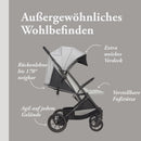 Inglesina Zenit Kompakter Kinderwagen, Grau, Hervorragende Leistung, Bequem, bis zu 22kg, Große Räder, Geräumiger Sitz, Amazon Exklusiv