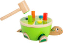 small foot Klopfspiel Schildkröte aus Holz, FSC 100%-Zertifiziert, Motorikspiel, ab 12 Monaten, 11221, Mehrfarbig
