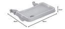 hauck Alpha Tray, Grau - 3in1 Essbrett Kompatibel mit Alpha+ & Beta+ Holzhochstuhl für Kinder 6-24 Monaten, mit Sitzverkleinerer, 3-Stufigem Esstisch