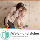 Nuby – Gepolsterte, faltbare und wendbare Spielmatte für Babys – Leichte und weiche Bodenmatte zum Spielen – Kinderteppich mit Sternen- und Himmelsmotiv – Gepolsterter Boden für Babys – 150 x 200 cm