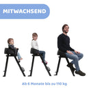Chicco Crescendo Lite developmental high chair - Cairo Coal