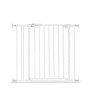 hauck Clear Step 2, White - Safety Gate for Stairs and Doors 84–89 cm – Childproof Safety Gate with Low Threshold, Manual One-Hand Opening, No Drilling - for Indoor Use Only