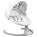 MoMi KENANI Babywippe für Kinder bis 9 kg, klappbar, mit Fernbedienung & Bluetooth zum Verbinden mit Smartphone, Batterie- oder Stromanschluss, mit 5-Punkt-Sicherheitsgurt, Sonnenschutz