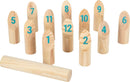 Small Foot - Holz-Kubb mit Zahlen-Wurfspiel im Beutel, 13-tlg.