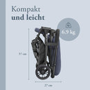 Inglesina Sketch Kinderwagen Leicht und Kompakt, Blau, Bequem