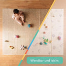 Nuby – Gepolsterte, faltbare und wendbare Spielmatte für Babys – Leichte und weiche Bodenmatte zum Spielen – Kinderteppich mit Sternen- und Himmelsmotiv – Gepolsterter Boden für Babys – 150 x 200 cm
