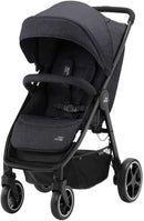 BRITAX RÖMER B-AGILE M Kompakter und zusammenklappbarer Kinderwagen mit Einhandbedienung, für Kinder von 0 bis 22 kg, von Geburt bis 4 Jahre, Schwarz Shadow, 1 Stück