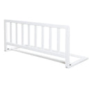 roba Bettschutzgitter 90 cm Länge aus Massivholz, sicherer Rausfallschutz für Babys und Kinder ab 18 Monaten, einfache Montage ohne Bohren, Höhe 38 cm, klappbar mit extra Sicherung, weiss