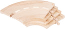 small foot 10808 World Straßen-Set natürlichem Holz, Vier Kurven, kompatibel mit Allen gängigen Holzeisenbahnen, 25 x 10.5 x 1 cm