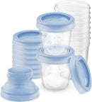 Philips AVENT Aufbewahrungssystem für Muttermilch, Becher inklusive Deckel, Adapter (Modell SCF618/10)