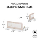 hauck bed guard Sleep N Safe Plus for children from 18 months to 5 years, fall-out protection for children’s bed in the parents’ bed, 108 x 50 x 44 cm, foldable,...