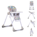 Moni Hochstuhl Muffin klappbar, 5-Punkt-Sicherheitsgurt, Rückenlehne verstellbar grau