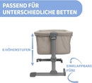 Chicco Next2Me Essential Babybett, Beistellbett, kompatibel mit verschiedenen Betten, höhenverstellbar, gute Luftzirkulation, Matratze und Tasche i...