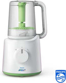 Philips Avent 2-in-1 Babynahrungszubereiter, Dampfgarer, Dampfgaren und Mixen, 800 ml Kapazität, inklusive Rezeptbuch, weiß (Modell SCF870/20)