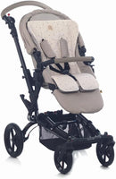 Jané Wendbare Sommer-Kinderwagenmatte, Baumwolle, Universal, atmungsaktives Material, Sommer, Grau