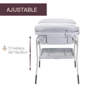 Chicco Cuddle & Bubble Ergonomische Babywanne mit Ständer und Wickeltisch mit Auflage und Weichem Reduzierkissen