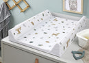 Rotho Babydesign Wickelauflage Keil 50 x 70 cm - wickelauflage - wickeltischauflage - abwaschbar - wickelmatte - wasserdicht - Motiv Waldtiere