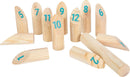 Small Foot - Holz-Kubb mit Zahlen-Wurfspiel im Beutel, 13-tlg.