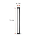 hauck 9cm Verlängerung, Schwarz - Kompatibel mit Kinderschutzgitter Clear Step 2, Open N Stop 2, Autoclose N Stop 2 - Ohne Bohren, Tür- & Treppenschutzgitter Zubehör