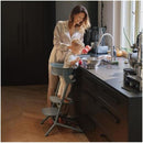 Cybex Gold LEMO Lederturm-Set, zur Umwandlung des LEMO Hochstuhls in einen Lernturm, 1-5 Jahre (bis 25 kg), inklusive 2 rutschfester Silikonmatten für Sitz und Fußstütze, Perlmuttrosa (Rosa)