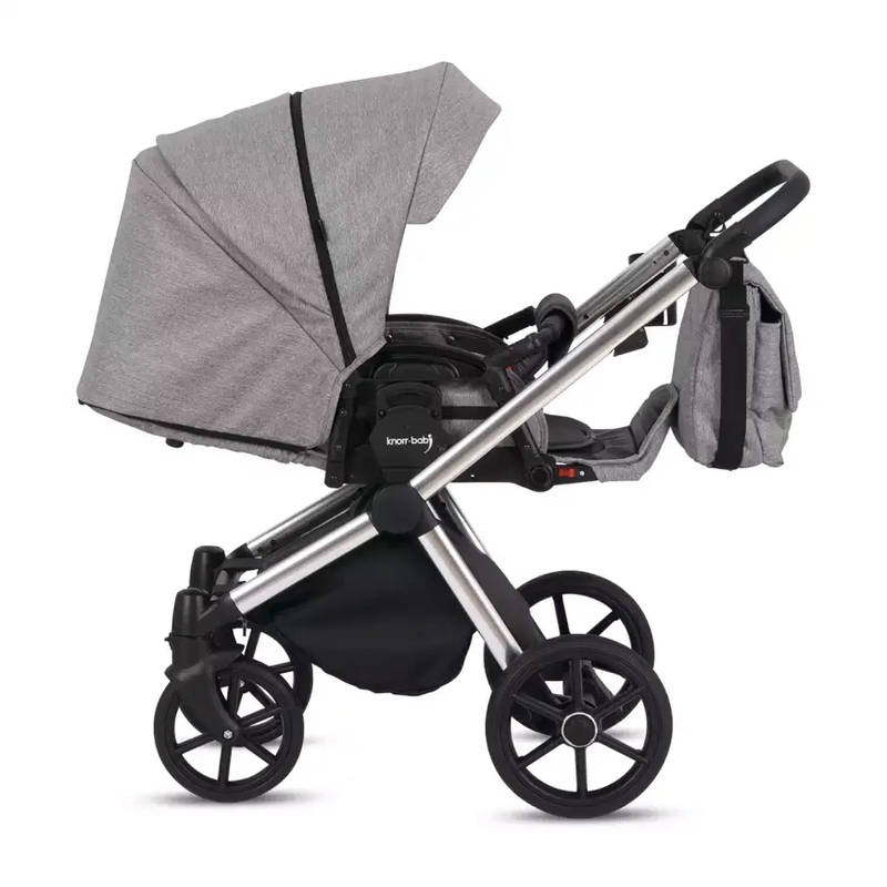 Knorr-baby Life + 2.0 Silver Edition Graphite Kombi-Kinderwagen Babywanne