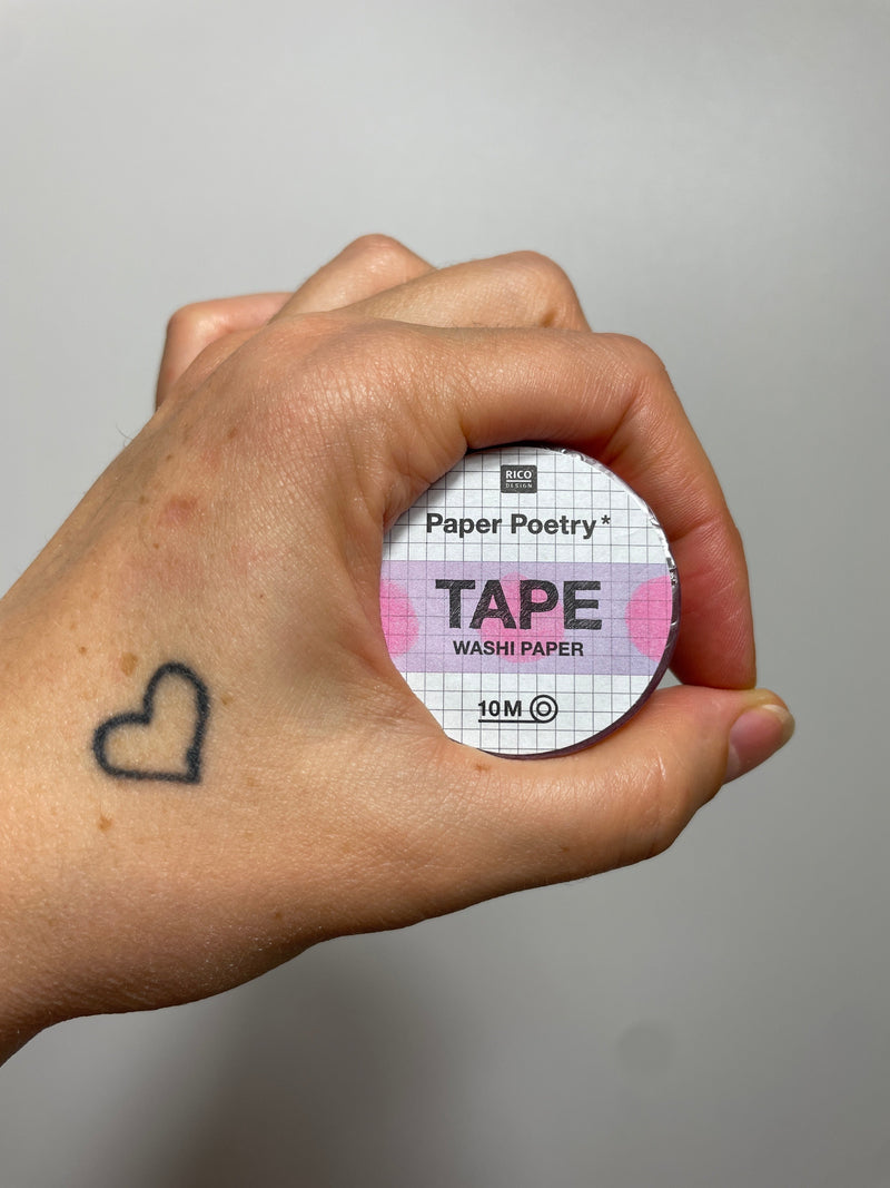Paper Poetry • Tape Crafted Nature Spots pink • 1,5cm 10m