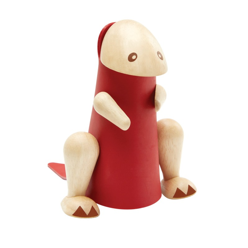 PlanToys red DIY Tyrannosaurus wooden toy