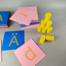 Montessori Sandpapier Kleinbuchstaben Lernmaterial