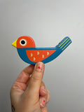 Colorful wooden bird whistle