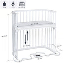 Babybay Beistellbett Holz Boxspring weiß