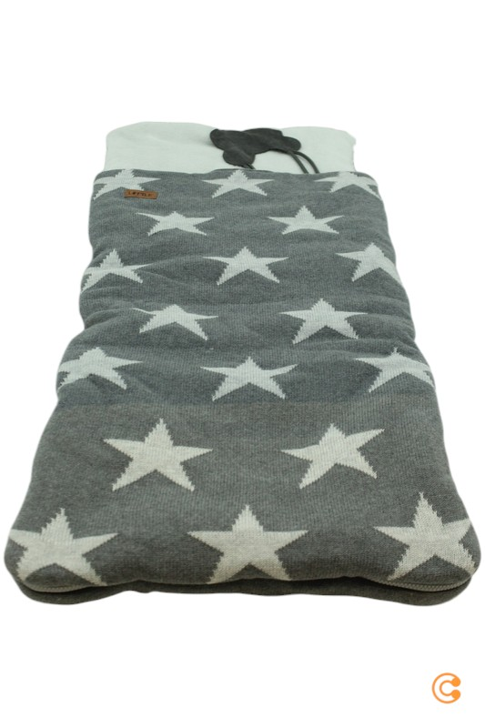 Little Friends Star Fußsack Babyfußsack Kinderwagenfußsack Kinderwagendecke grau