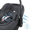 Maxi-Cosi Pebble 360 Pro² Twillic Graphite - i-Size Babyschale für Kinder ab Geburt bis ca. 15 Monate