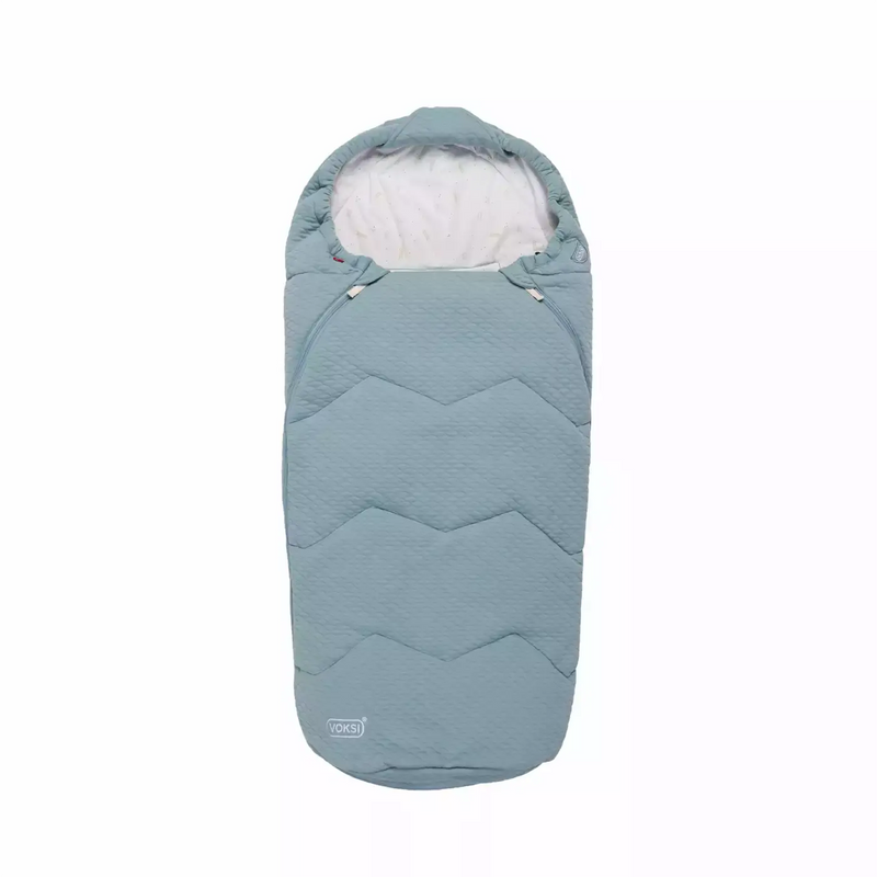 Voksi Fußsack Breeze Light Wave Blue Kinderwagenzubehör Kinderwagen Babydecke