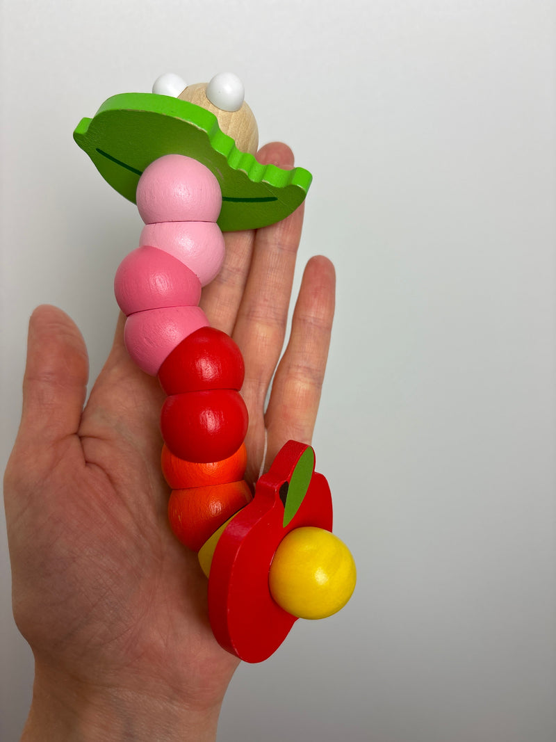 grasping toy caterpillar