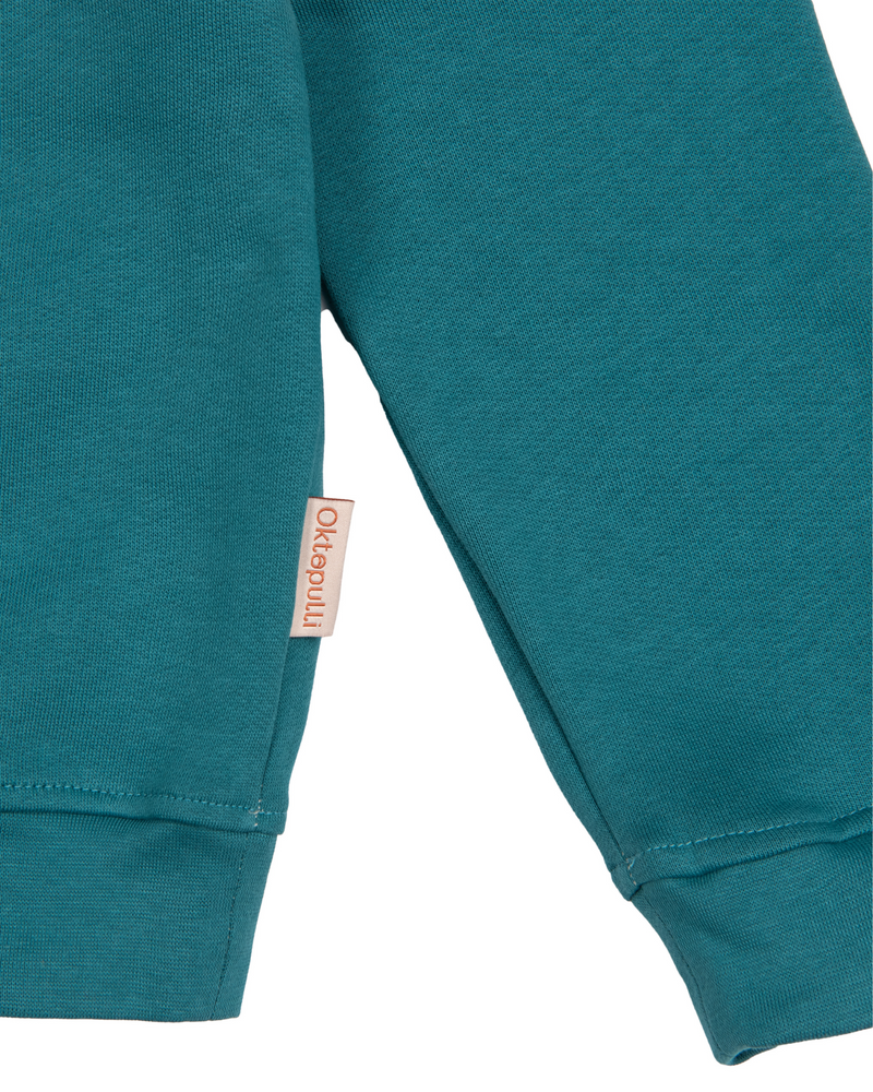 Unisex Sweater - Bio Pullover aus Kuschelsweat | Mika mit Blau Petrol