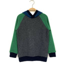 kronjuwel Kapuzenpullover aus 100% Kaschmir in Gr. 122 grün grau blau Upcycling