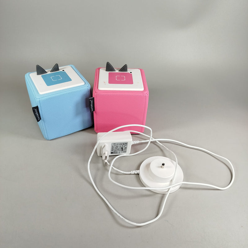 Toniebox Set von 2 Hörspielboxen Blau & Rosa mit Ladestation