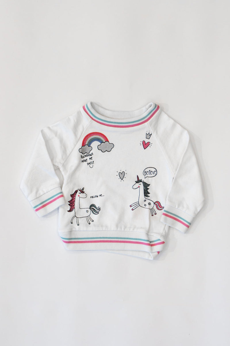 Sweater Unicorn motif size 74/80 | Minoti