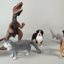 Schleich Tierfiguren Set von 9 – Dinosaurier & Bauernhoftiere, wie neu