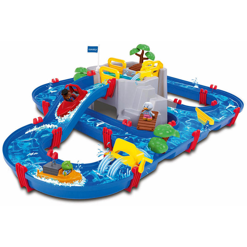 AquaPlay Wasserbahn Set Bergsee 42-teilig 126 x 88 cm Abenteuer Set ab 3 Jahren