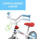Chicco Balance Bike Bright Rocket, pedalfreies Kinderfahrrad, leichtes Balance Bike, mit verstellbarem Lenker und Sitz, max 25 kg, weiß, 2-5 Jahre, Geschenkidee