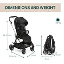 Chicco One4Ever Lounge, lightweight and compact stroller from 0 months to 4 years, elegant design, foldable, adjustable backrest, automatic one-step folding, max. 22 kg
