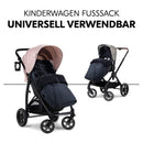 hauck Universal Fußsack für Buggys, Kinderwagen & Fahrradanhänger, Warm mit Fleece Innenfutter, Anti-Rutsch, 2 Wege Reißverschluss, Kapuze, Waschbar & Faltbar