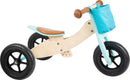 small foot Laufrad-Trike Maxi 2 in 1 Türkis aus Holz, Drei- und Laufrad, verstellbarer Sitz und gummierte Reifen, 11609